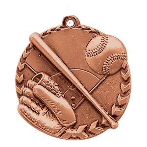Antique Bronze baseball / softball millennium medal