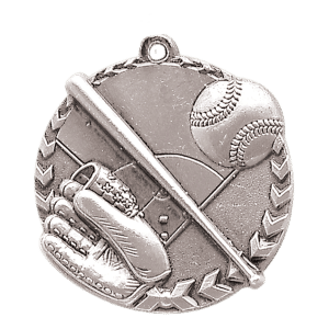 antique silver baseball / softball millennium medal